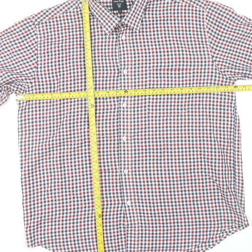 James Pringle Men's Multicoloured Check Long Sleeve Button-Up Shirt XL