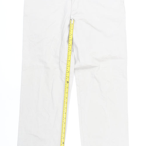 Dockers Men’s White Chino Trousers 33x32 Regular Fit Cotton
