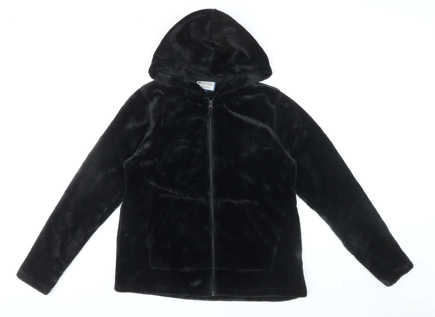 Mountain Warehouse Women’s Black Faux Fur Hooded Jacket Size 14