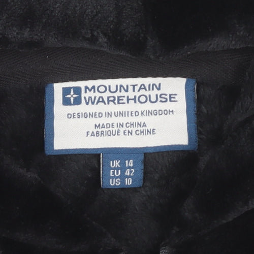 Mountain Warehouse Women’s Black Faux Fur Hooded Jacket Size 14