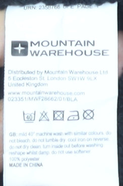 Mountain Warehouse Women’s Black Faux Fur Hooded Jacket Size 14