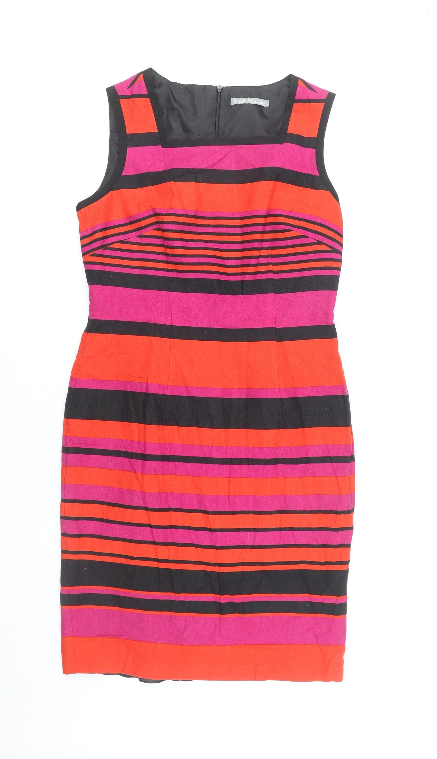 Marks and Spencer Women's Multicoloured Size 10 Sheath Dress