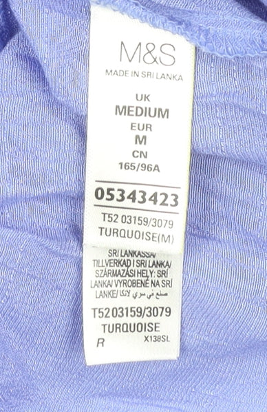 Marks and Spencer Women's Blue Kaftan Knee Length Dress M