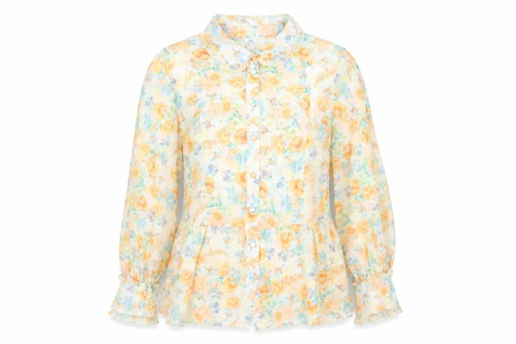 River Island Women’s Multicoloured Floral Chiffon Blouse UK 16