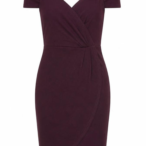 AX Paris Women’s Purple Cold Shoulder Bodycon Dress Size 10 Partywear