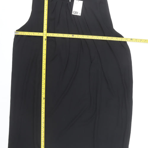 H&M Women’s Black XL Shift Dress Sleeveless Knee Length Lined