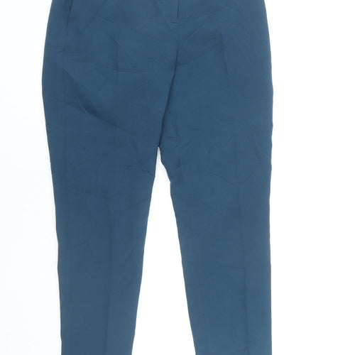 ASOS Women’s Blue UK 8 Slim Tapered Mid Rise Flat Front Trousers