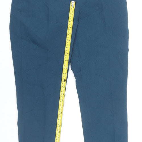 ASOS Women’s Blue UK 8 Slim Tapered Mid Rise Flat Front Trousers