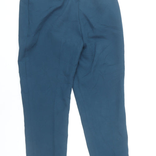 ASOS Women’s Blue UK 8 Slim Tapered Mid Rise Flat Front Trousers