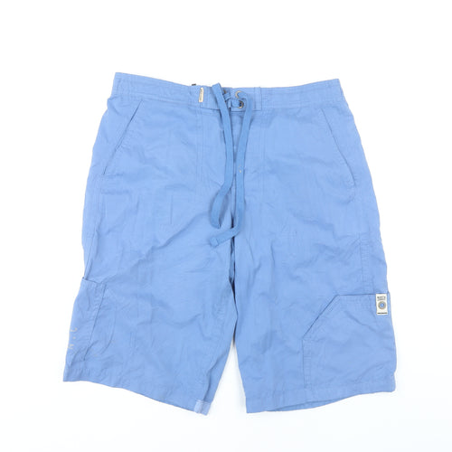 Marks & Spencer Men’s Blue Medium Cargo Shorts Polyester Cotton