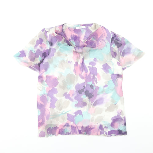 Marks and Spencer Women’s Multicoloured Floral Chiffon Blouse UK 16