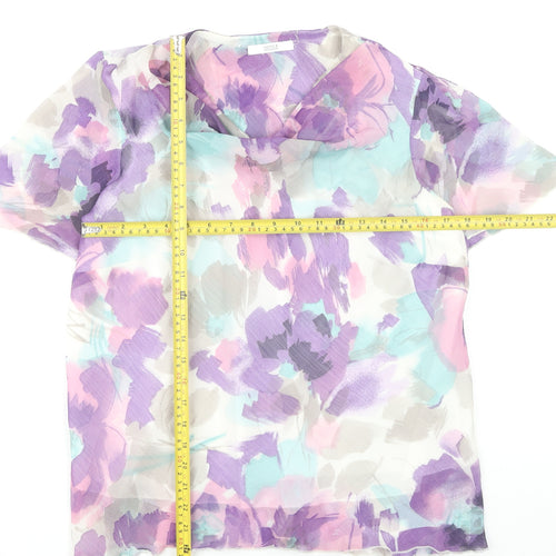 Marks and Spencer Women’s Multicoloured Floral Chiffon Blouse UK 16