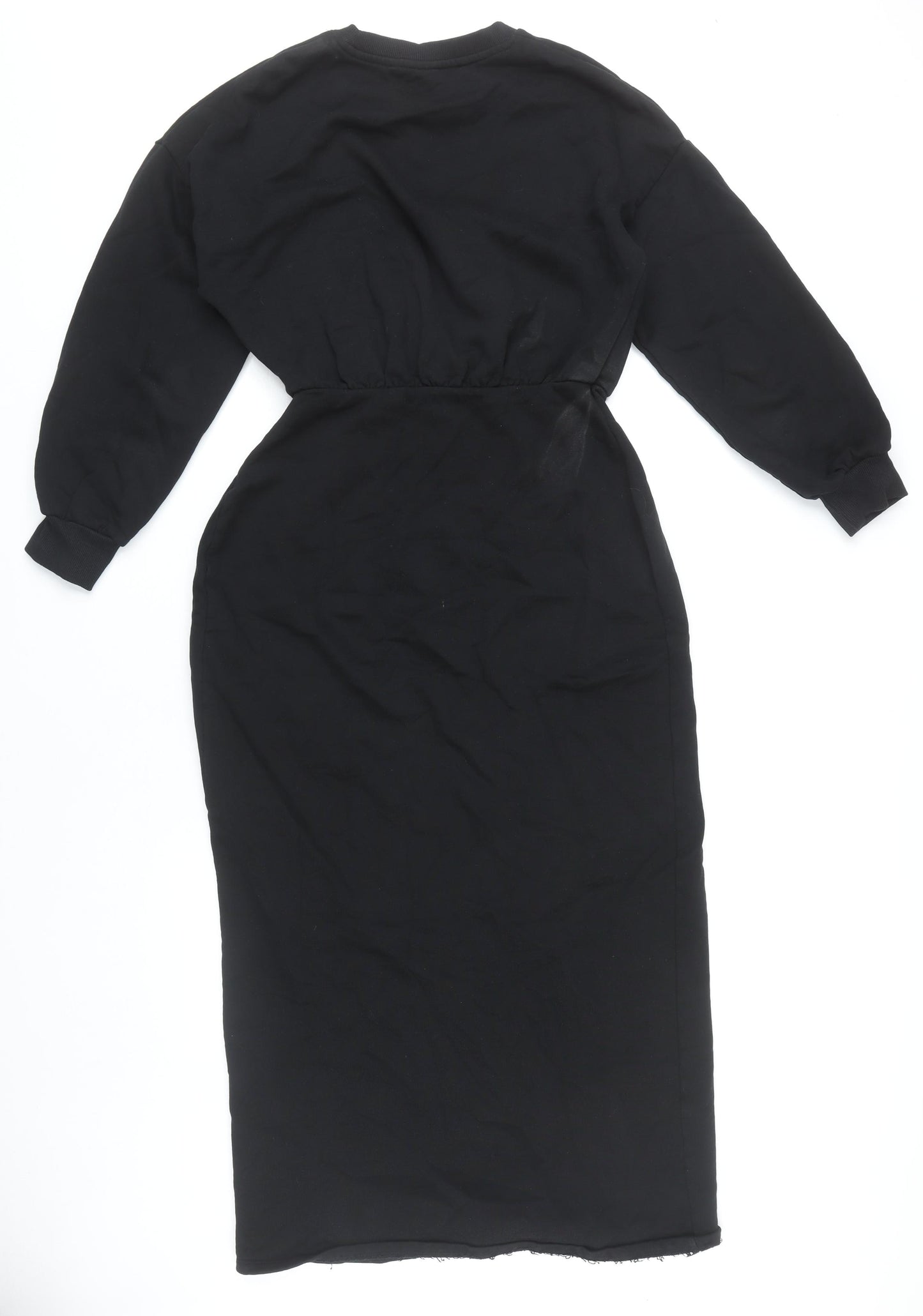 ASOS Design Women’s Black Cotton Midi Bodycon Dress Size 10