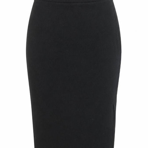 Nasty Gal Women's Black Size 10 Long Pencil Skirt Stretch