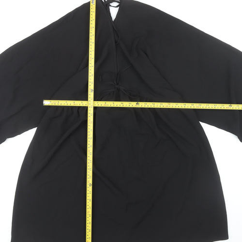ASOS DESIGN Women’s Black Puff Sleeve Tie Back Dress Size 14