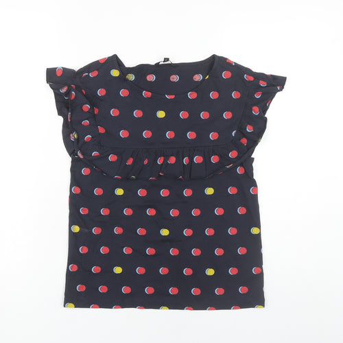 Next Women’s Multicoloured Polka Dot Ruffle Blouse UK 6