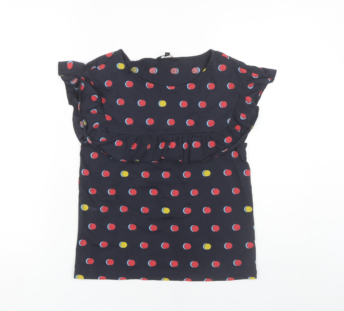 Next Women’s Multicoloured Polka Dot Ruffle Blouse UK 6