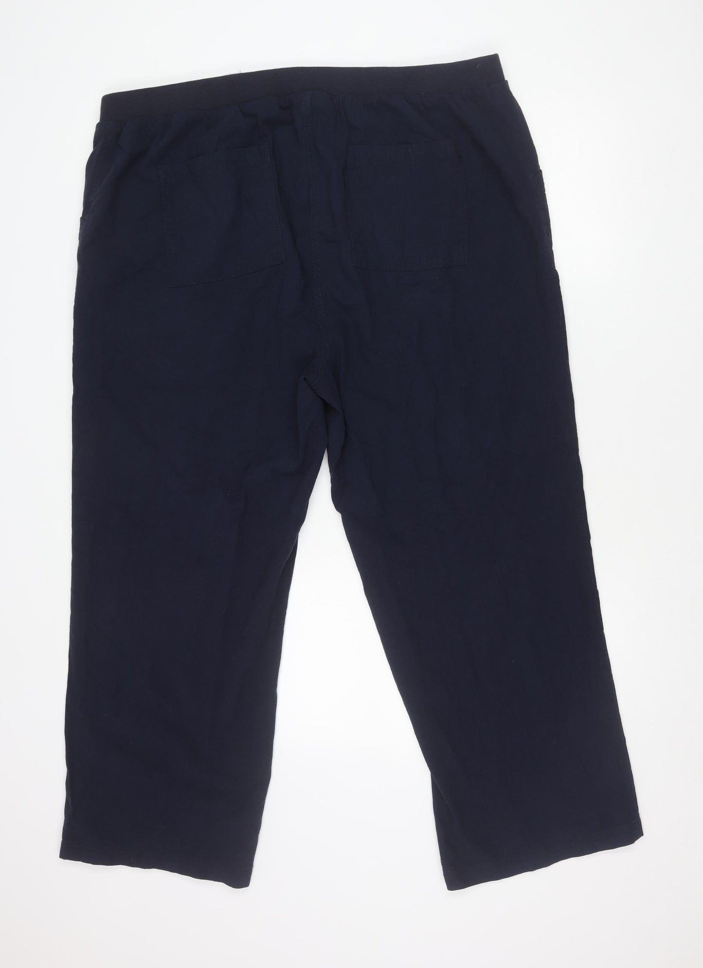 Yours Womens Blue Plus Size 22-24 Cargo Trousers with Pockets