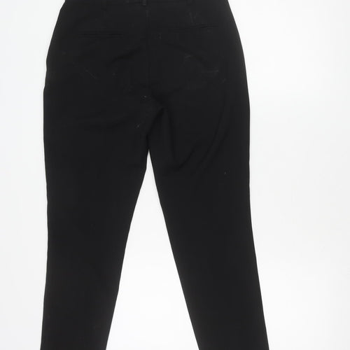 Peacocks Womens Black Size 8 Tapered Trousers Polyester
