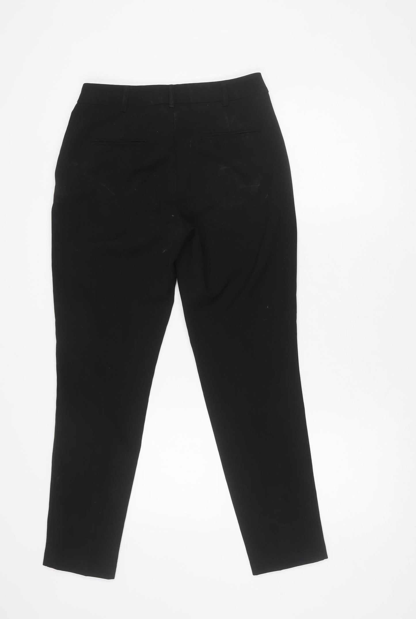 Peacocks Womens Black Size 8 Tapered Trousers Polyester
