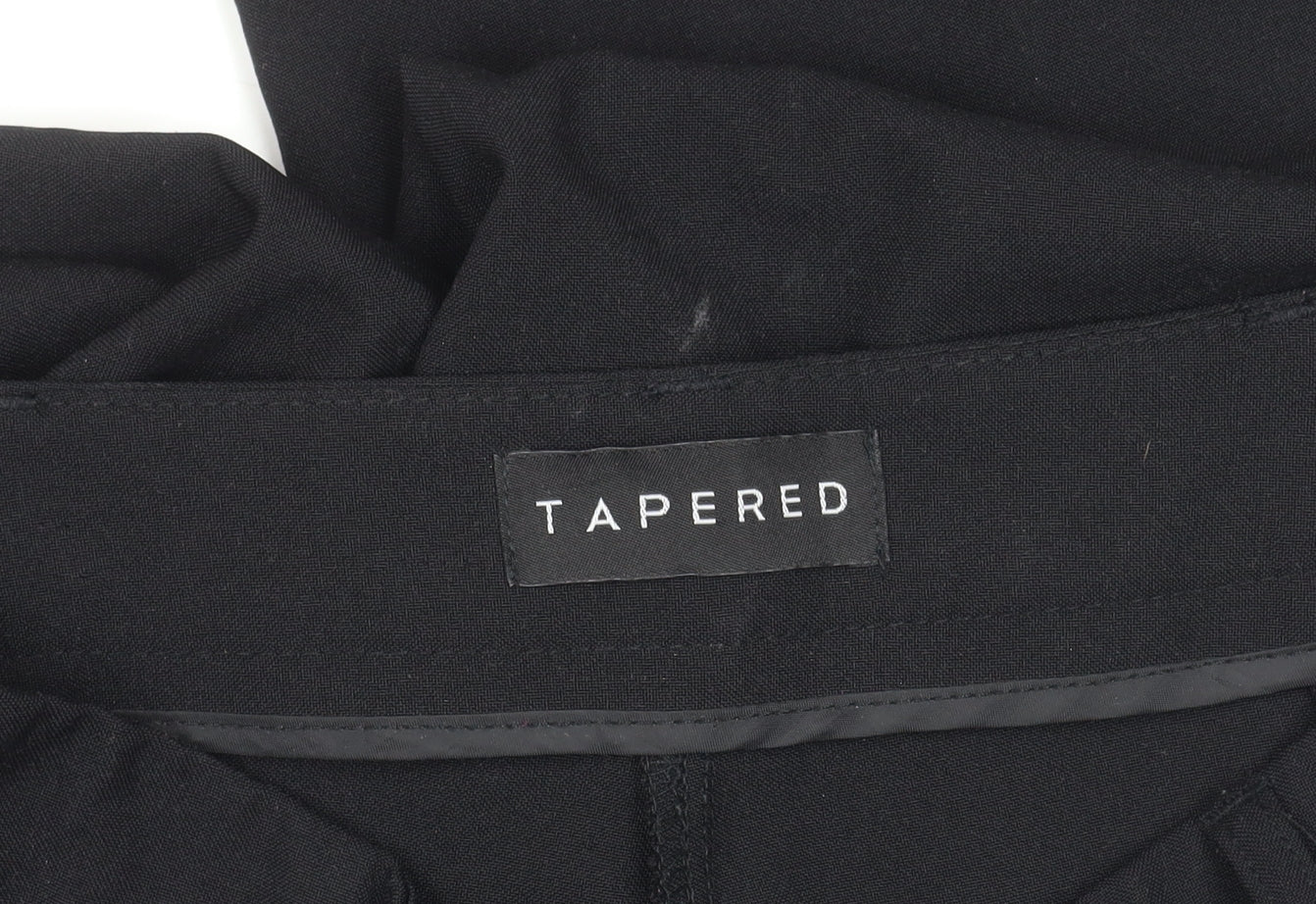 Peacocks Womens Black Size 8 Tapered Trousers Polyester