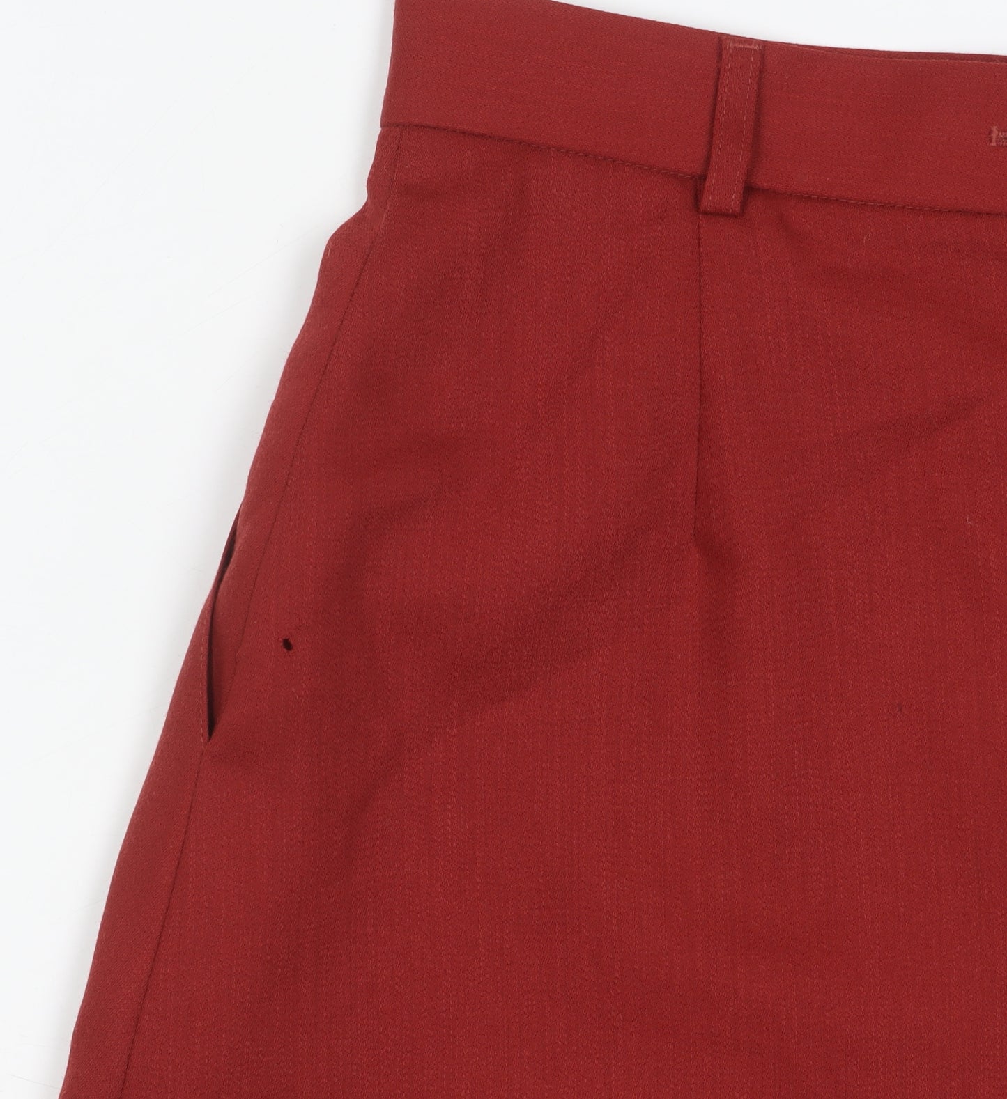 Jaeger Women’s Red Wool Blend A-Line Midi Skirt Size 14 Vintage