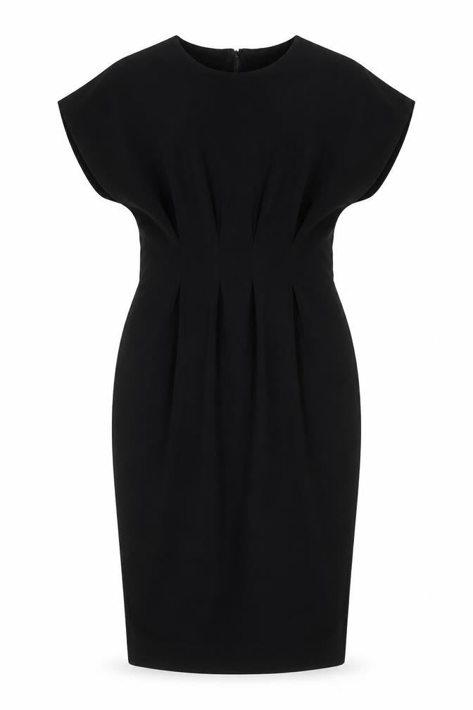 Front view of ASOS Women's Black, size 10, Sheath Knee Length Dress