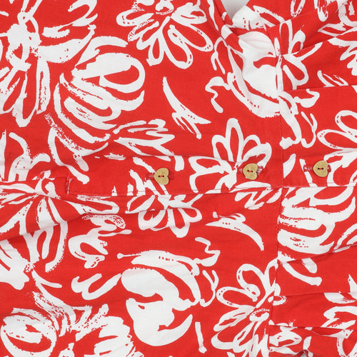 Vivienne Lawrence Women's Red Floral Strapless A-Line Dress Size 10