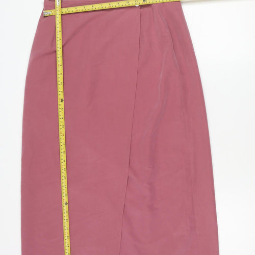 Amaranto Women’s Pink Midi Wrap Skirt Size 16 High Rise
