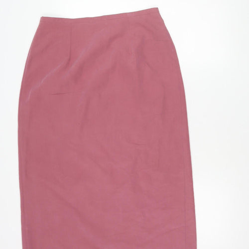 Amaranto Women’s Pink Midi Wrap Skirt Size 16 High Rise