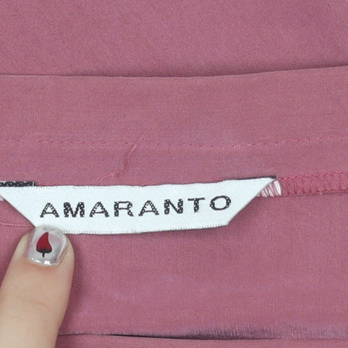 Amaranto Women’s Pink Midi Wrap Skirt Size 16 High Rise