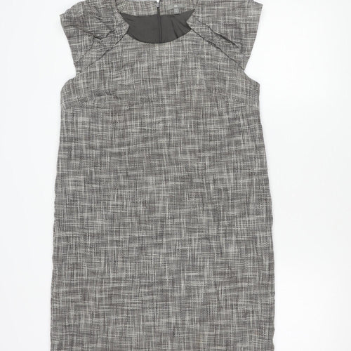 Gap Women’s Grey Check Sheath Dress Size M Knee Length Workwear