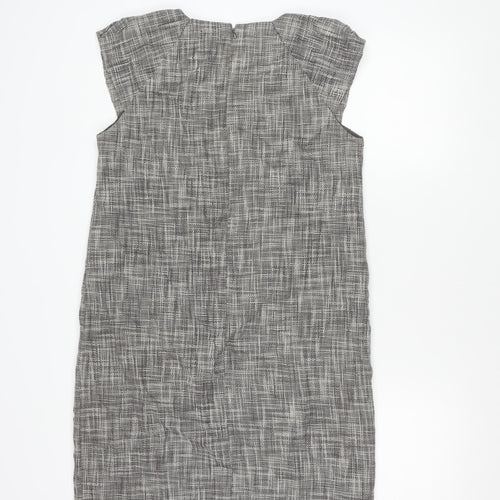 Gap Women’s Grey Check Sheath Dress Size M Knee Length Workwear