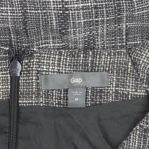 Gap Women’s Grey Check Sheath Dress Size M Knee Length Workwear