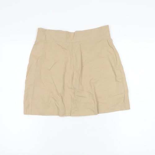 ASOS DESIGN Women’s Beige Cargo Mini Skirt UK 12 High Waist Twill