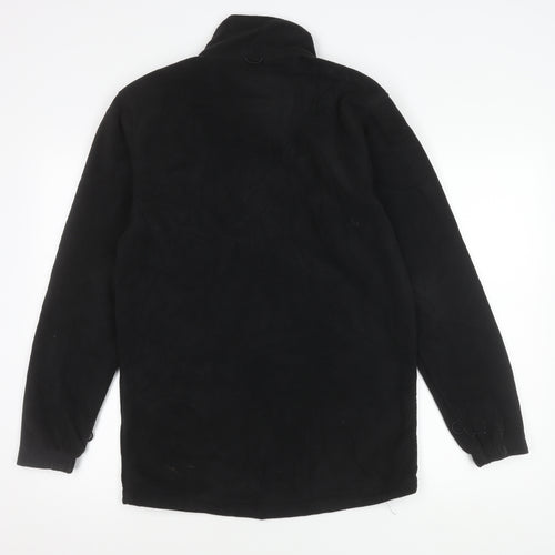 Trojan Men’s Black Fleece Jacket S Regular Fit Full Zip Mid-Length