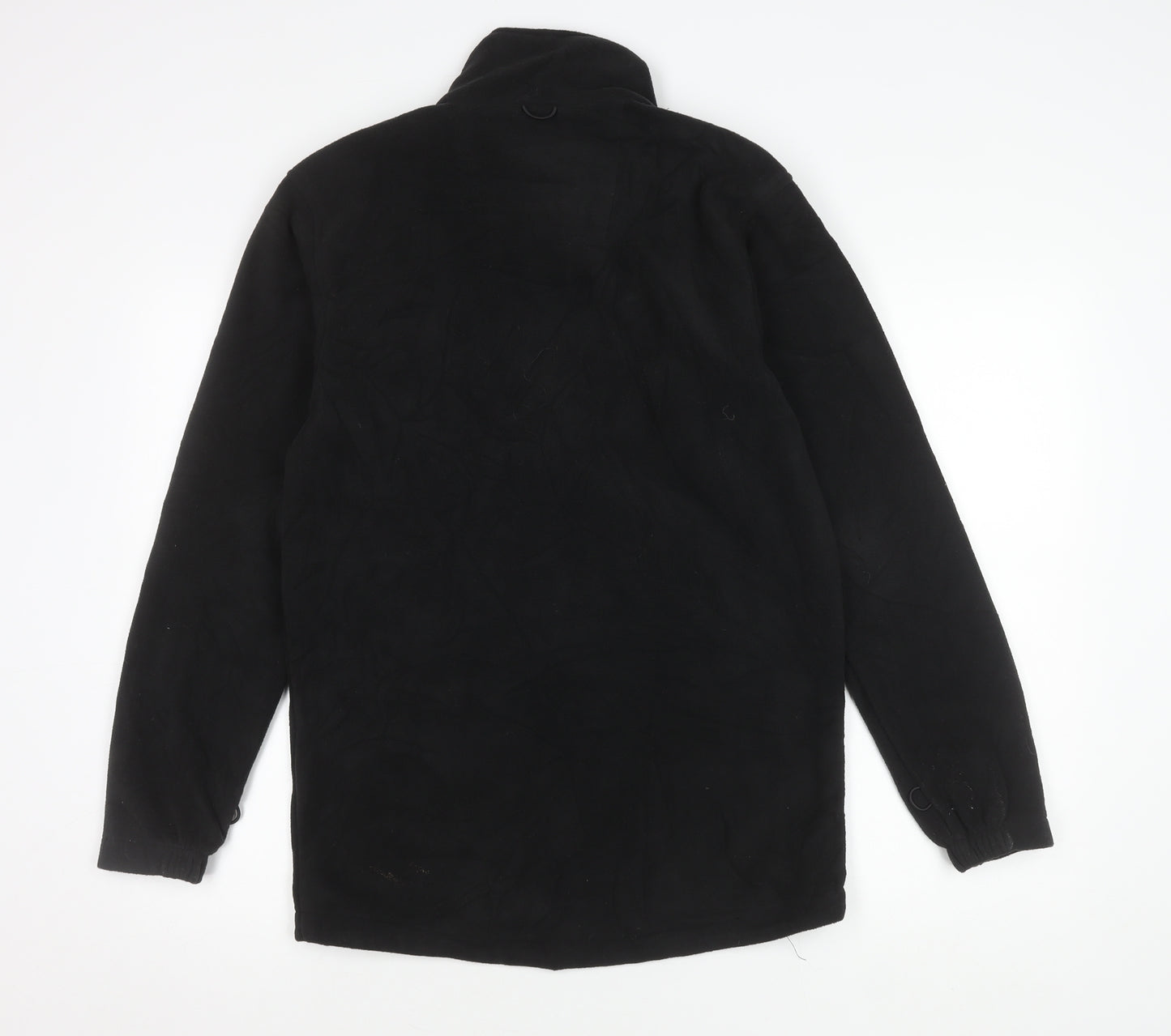 Trojan Men’s Black Fleece Jacket S Regular Fit Full Zip Mid-Length