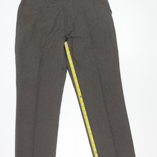 Taylor & Wright Men’s Brown Regular Fit Dress Pants 34W 33L