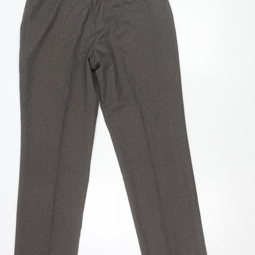 Taylor & Wright Men’s Brown Regular Fit Dress Pants 34W 33L