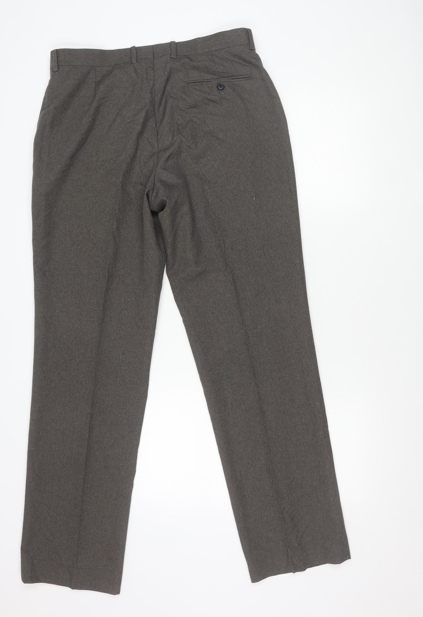Taylor & Wright Men’s Brown Regular Fit Dress Pants 34W 33L