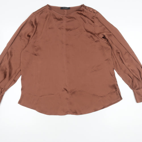 Marks and Spencer Women’s Brown Long Sleeve Blouse Size 14