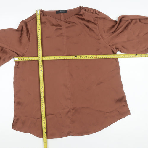 Marks and Spencer Women’s Brown Long Sleeve Blouse Size 14