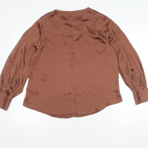 Marks and Spencer Women’s Brown Long Sleeve Blouse Size 14
