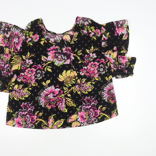 Marks and Spencer Women’s Multicoloured Floral Ruffle Blouse Size 18
