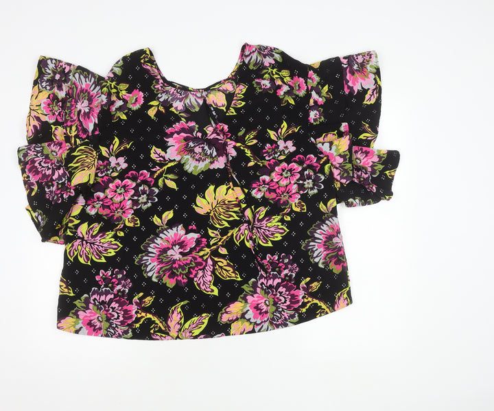 Marks and Spencer Women’s Multicoloured Floral Ruffle Blouse Size 18