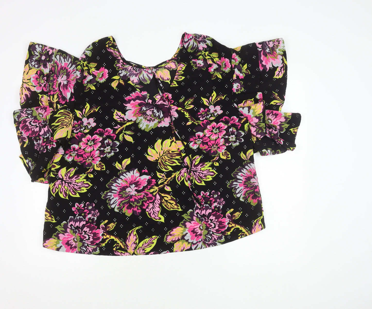 Marks and Spencer Women’s Multicoloured Floral Ruffle Blouse Size 18