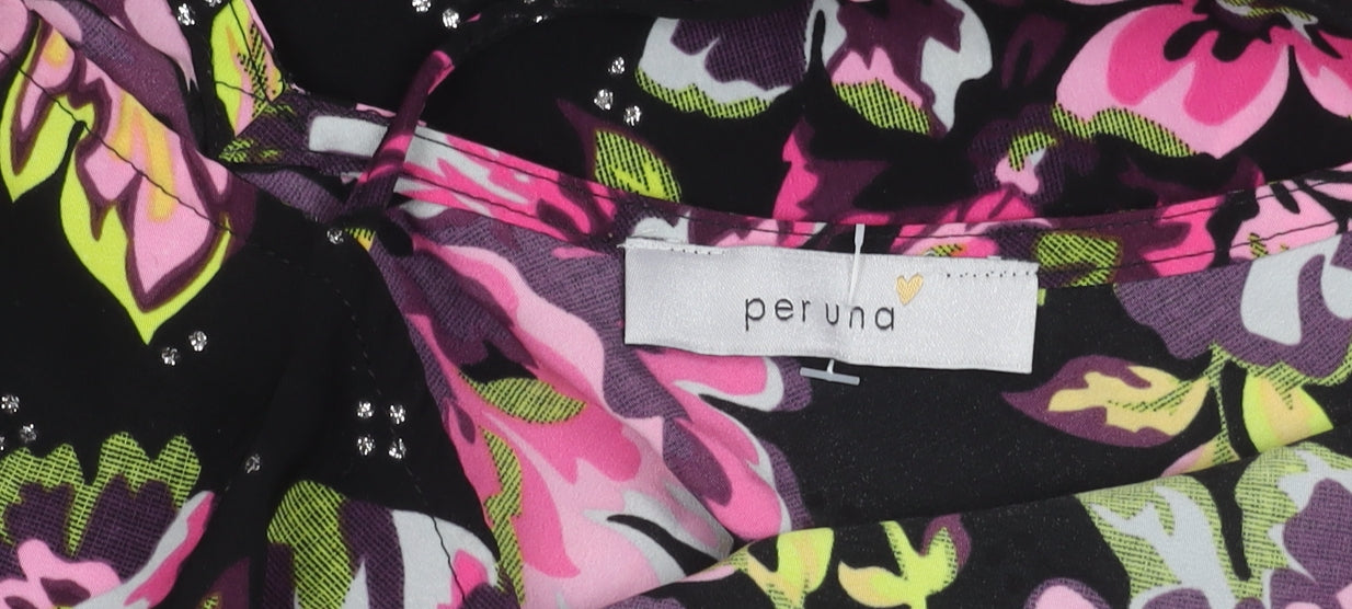 Marks and Spencer Women’s Multicoloured Floral Ruffle Blouse Size 18