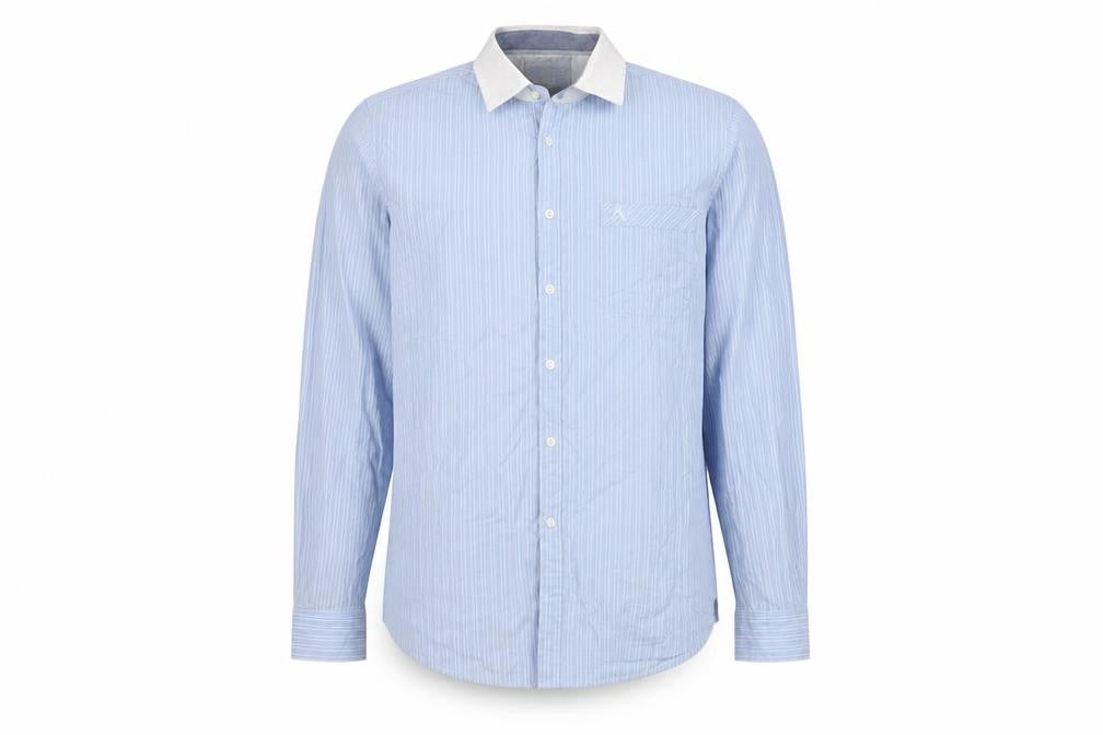 Austin Reed Men’s Blue Striped Long Sleeve Cotton Shirt L