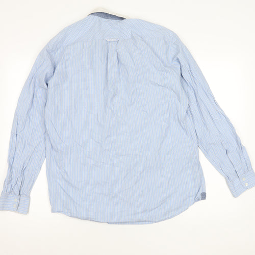 Austin Reed Men’s Blue Striped Long Sleeve Cotton Shirt L