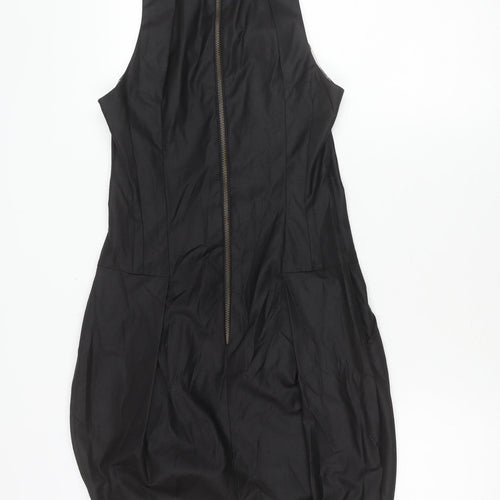 River Island Women's Black Size 6 Sleeveless Shift Bow Dress